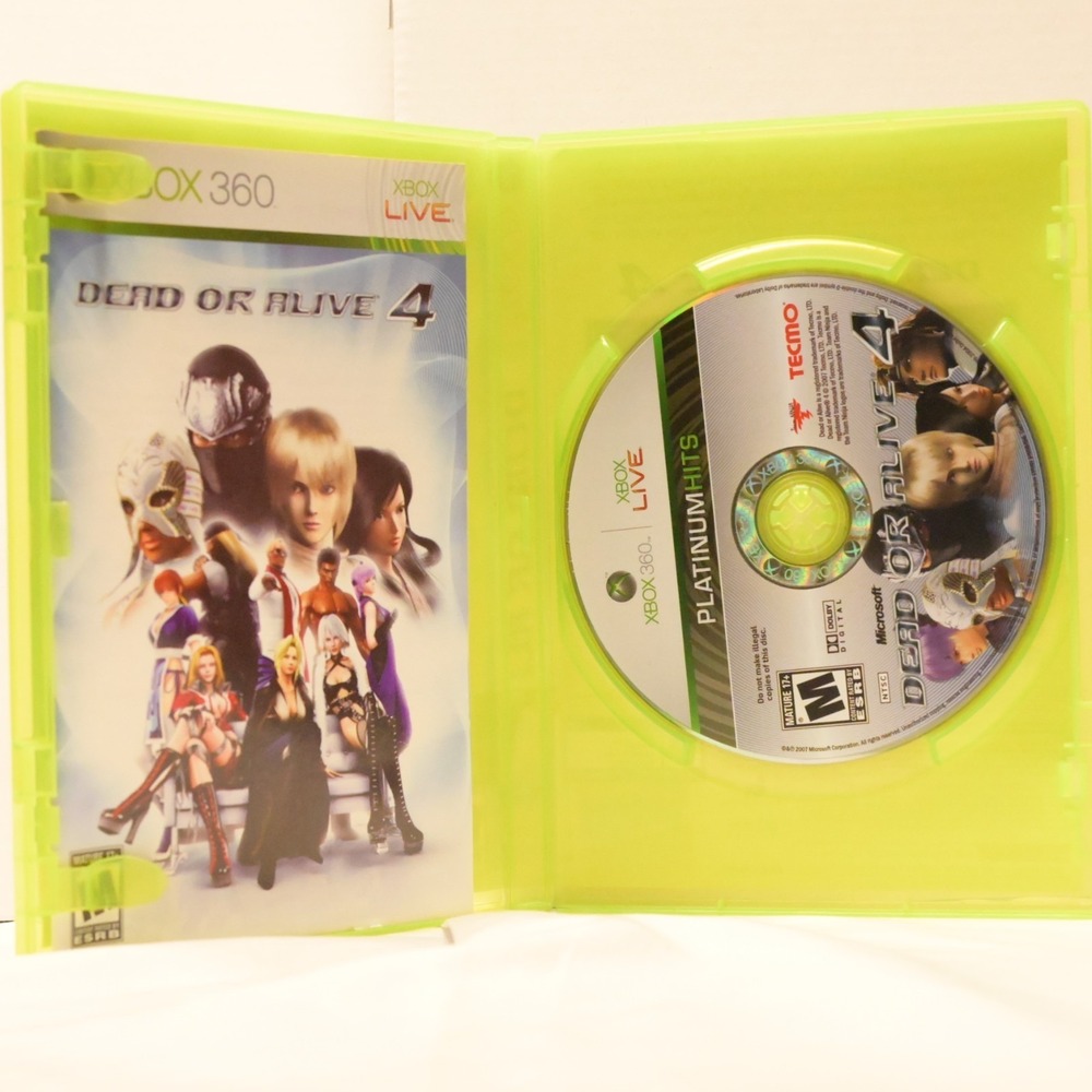 Dead or Alive 4 Xbox 360 Complete CIB Disc‎ Manual Registration Card